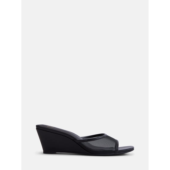 Time and Tru Women's Slip On Wedge Sandals