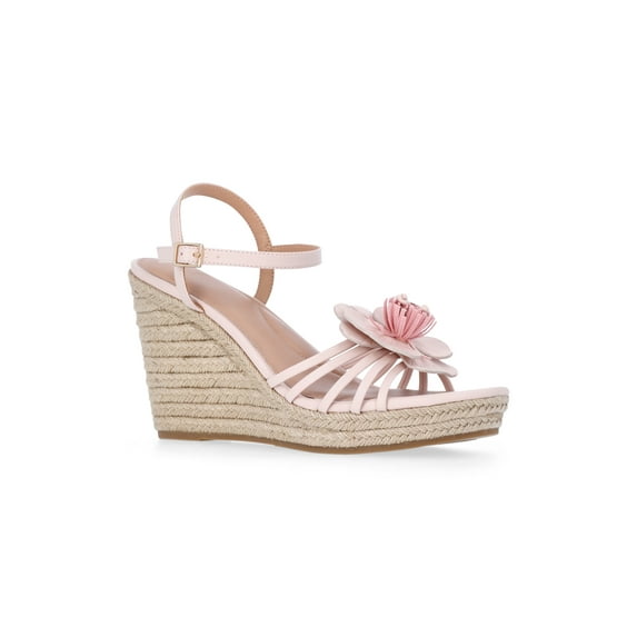 Time and Tru Women's Flower Espadrille Wedge Sandals