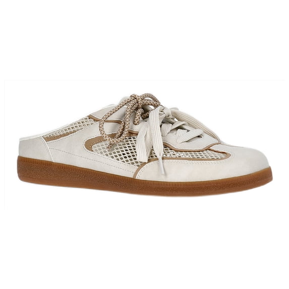 Time and Tru Women's Lace Up Mesh Mule Sneakers