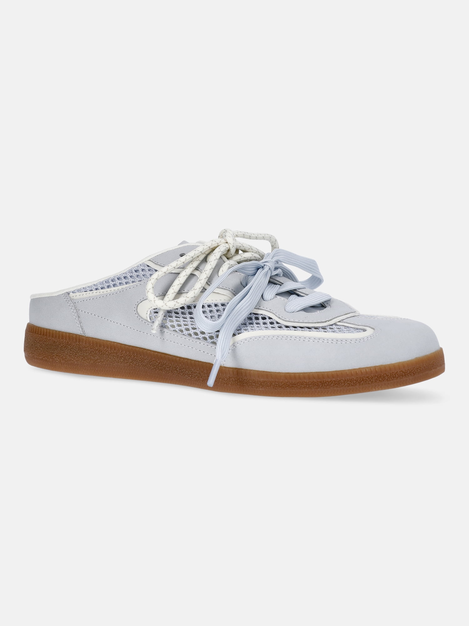 Time and Tru Women's Lace Up Mesh Mule Sneakers