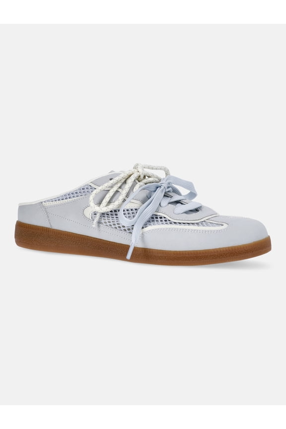 Women's Lace Up Mesh Mule Sneakers