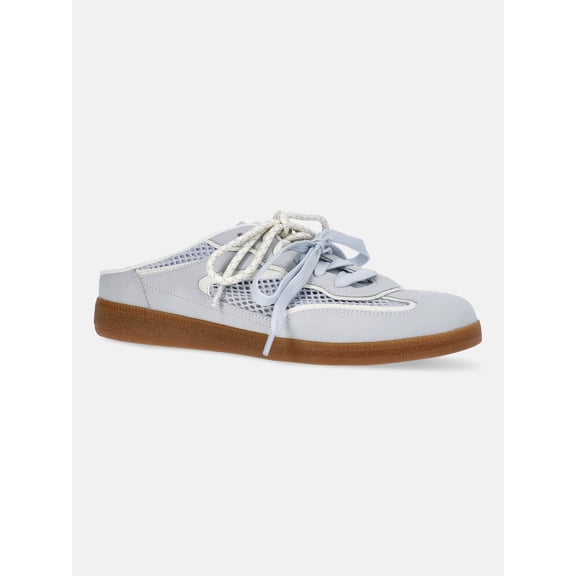 Time and Tru Women's Lace Up Mesh Mule Sneakers