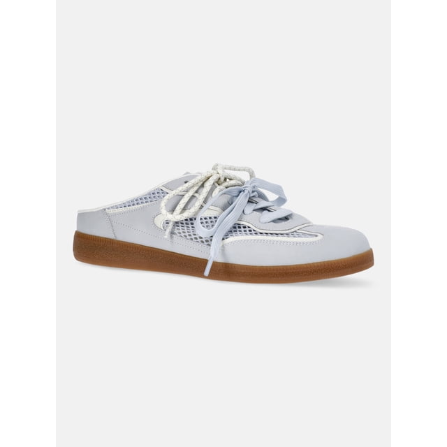 Time and Tru Women's Lace Up Mesh Mule Sneakers