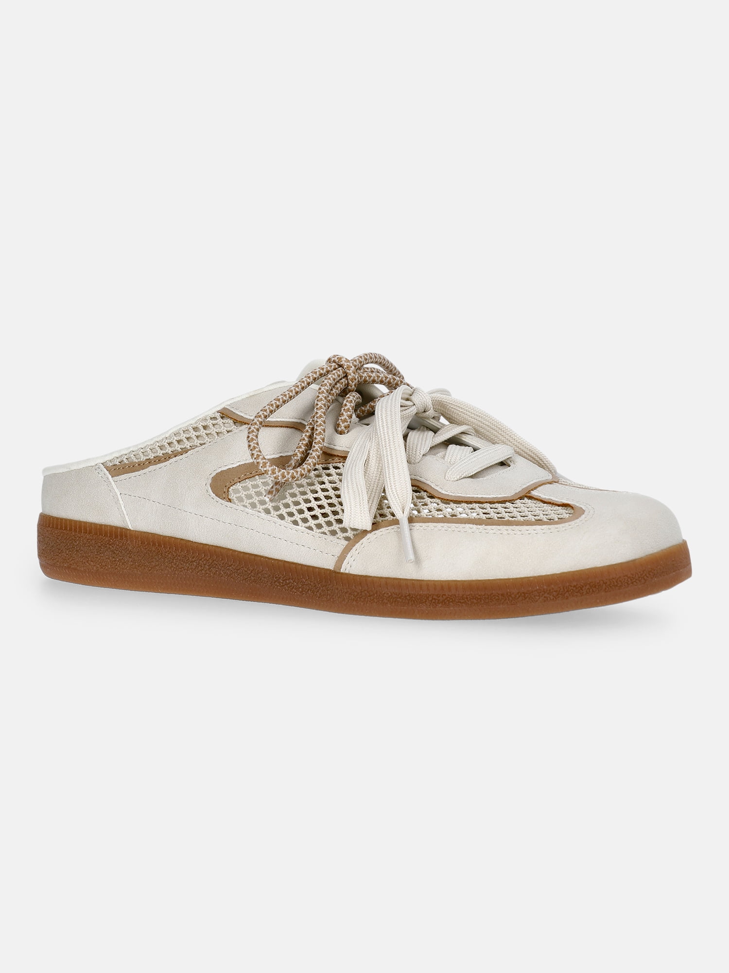 Time and Tru Women's Lace Up Mesh Mule Sneakers