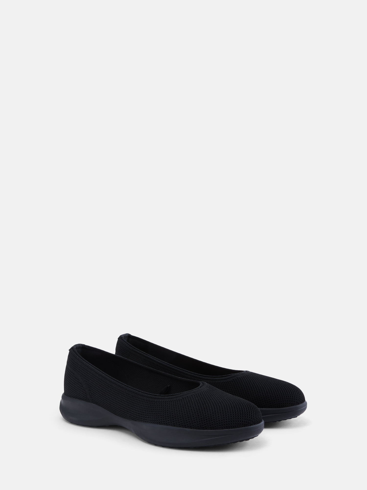 Time and Tru Women's Sporty Comfort Ballet Flats, Wide Width