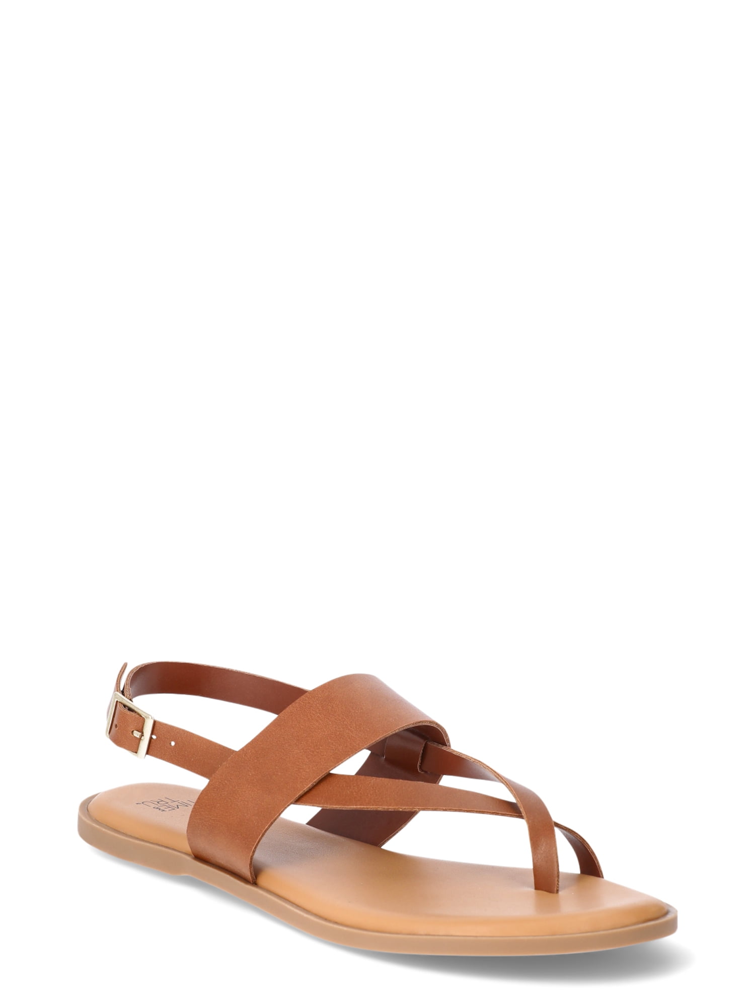 Time and Tru Women's Strappy Toe Thong Sandals, Sizes 6-11