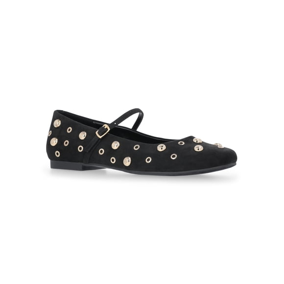 Time and Tru Women's Studded Mary Jane Flats