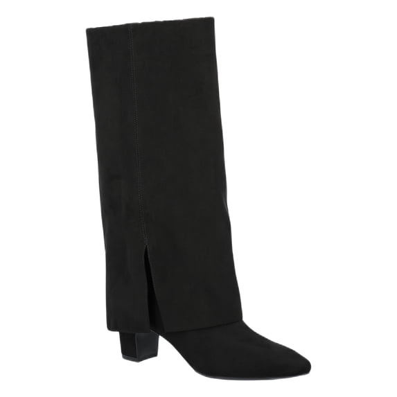 Time and Tru Women's Faux Suede Foldover Tall Boots