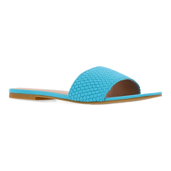 Time and Tru Women's Quilted Slide Sandal