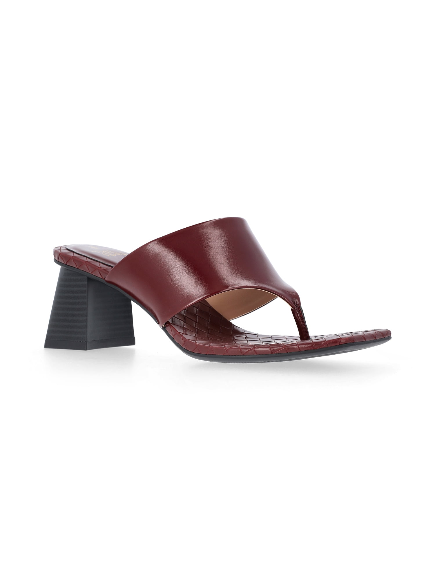 Time and Tru Women's Heeled Thong Sandals