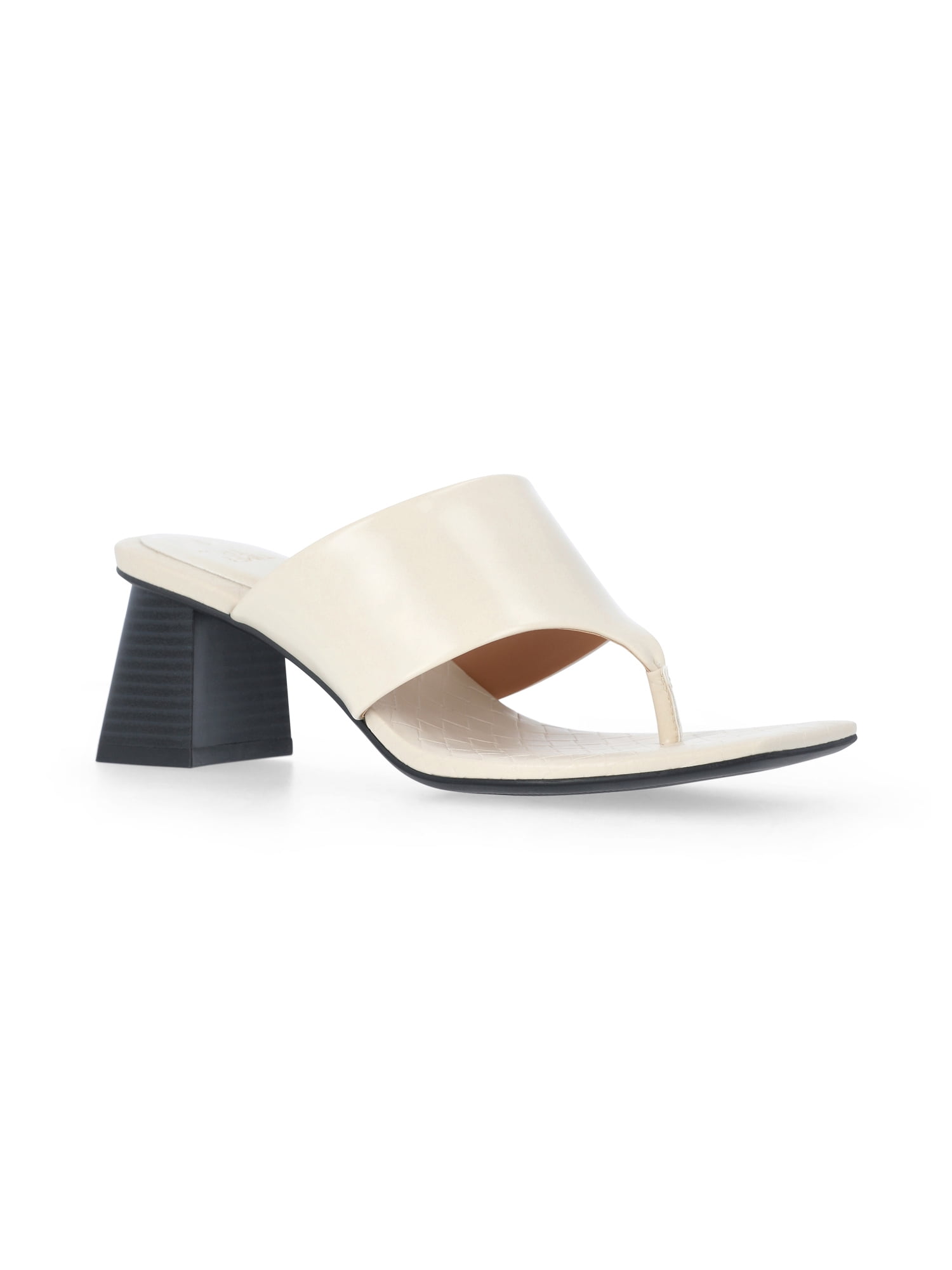 Time and Tru Women's Heeled Thong Sandals