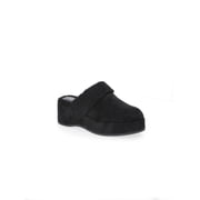 Time and Tru Women's Faux Shearling Wedge Clogs