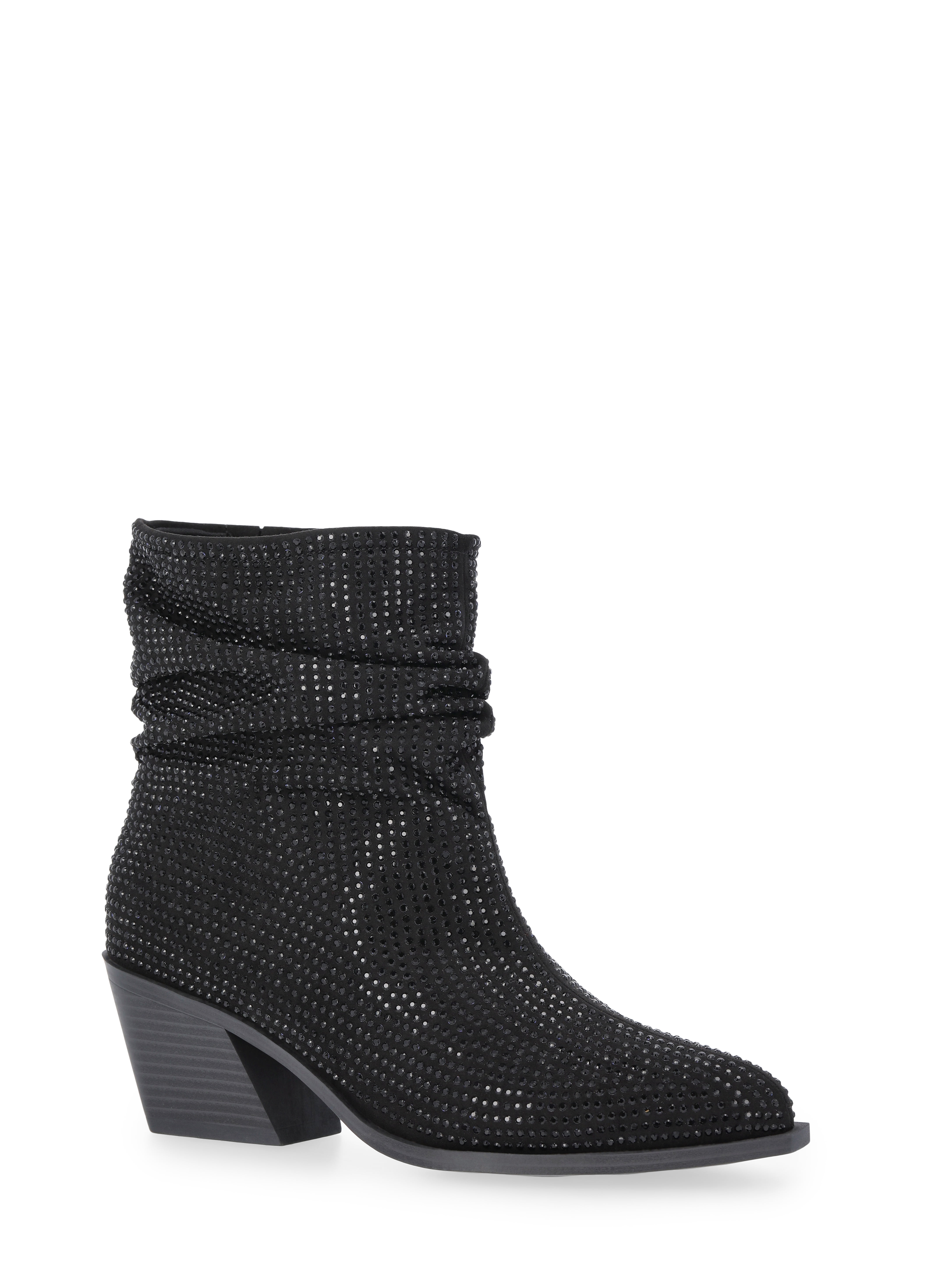 Time and Tru Women's Glitter Western Ankle Boots