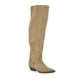 thumbnail image 1 of Time and Tru Women's Faux Suede Western Over The Knee Boots, 1 of 3