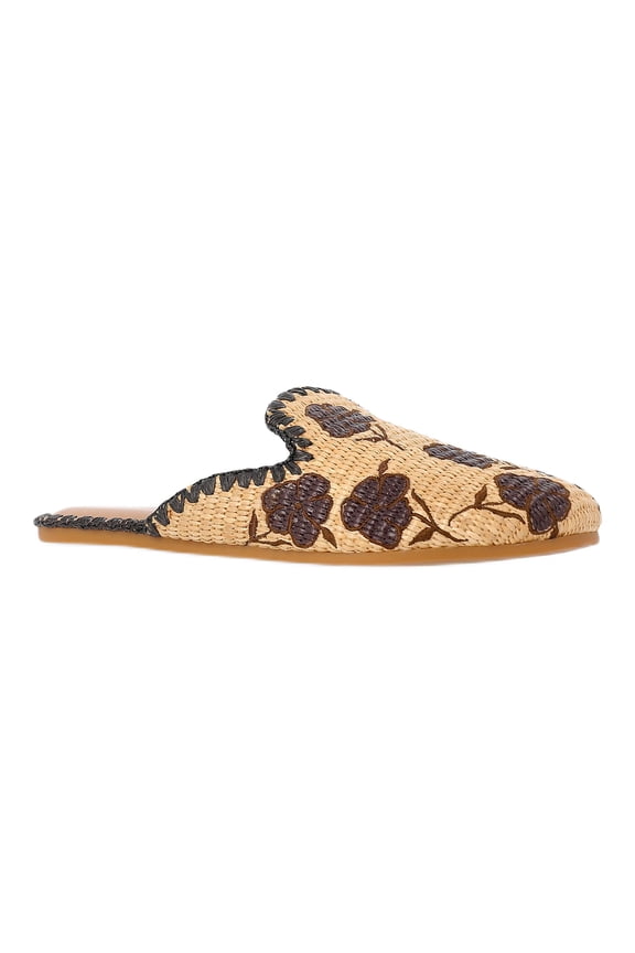 Women's Whipstitch Raffia Mules