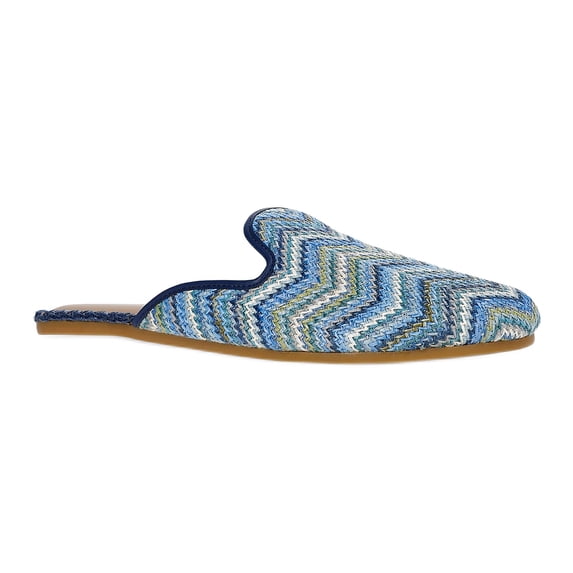 Time and Tru Women's Whipstitch Raffia Mules