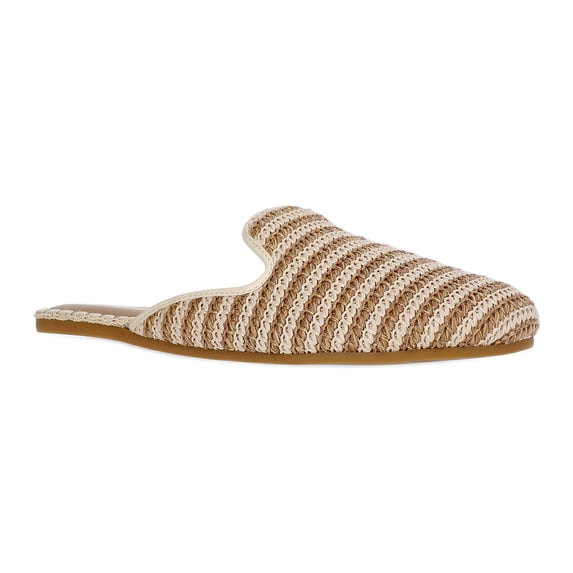 Time and Tru Women's Whipstitch Raffia Mules