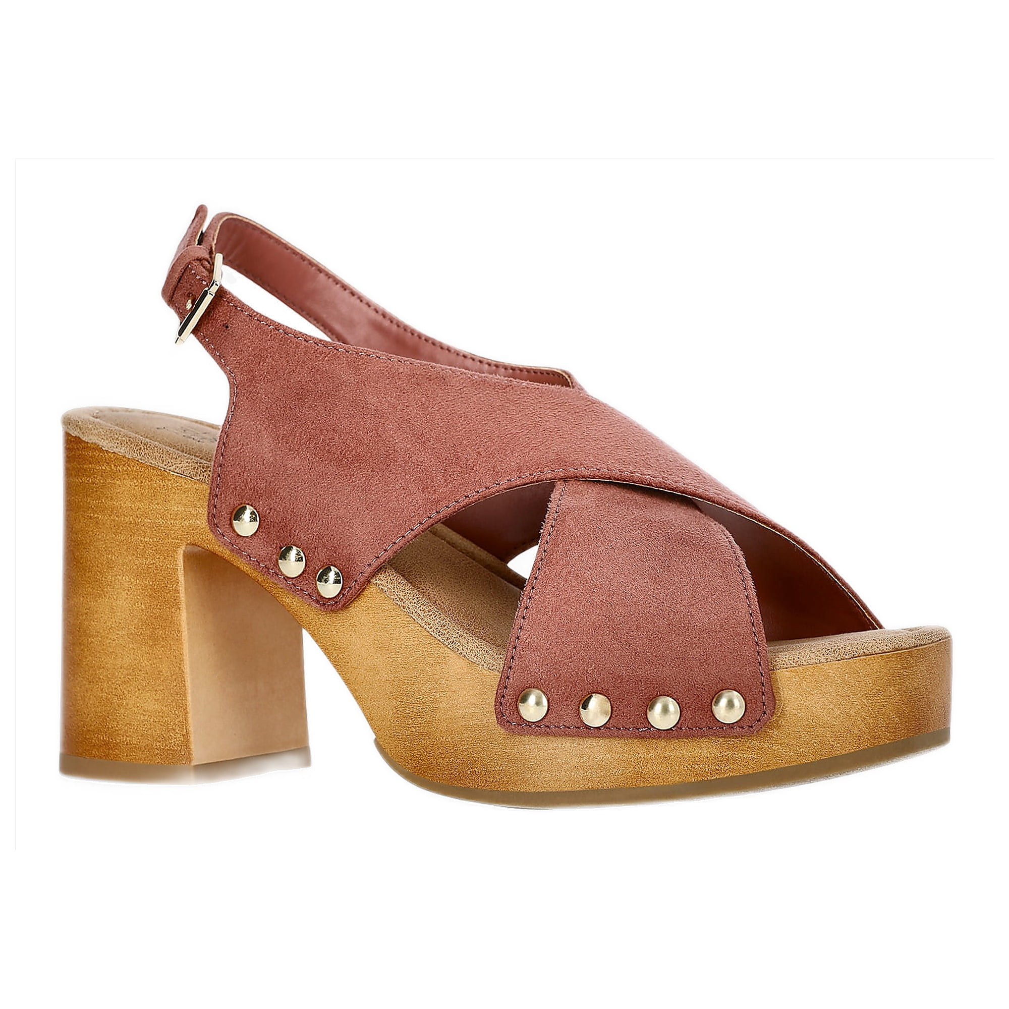 Time and Tru Women's X-Band Heeled Sandals