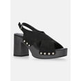 thumbnail image 1 of Time and Tru Women's X-Band Heeled Sandals, 1 of 6