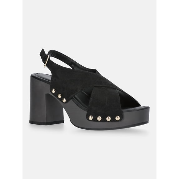 Time and Tru Women's X-Band Heeled Sandals