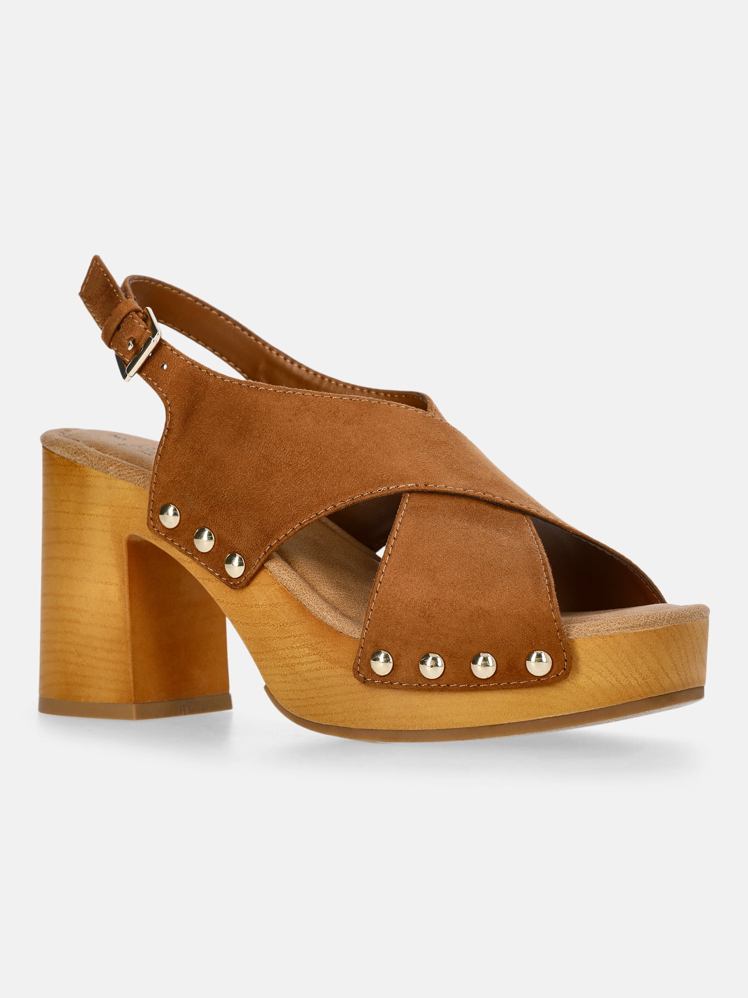 Time and Tru Women's X-Band Heeled Sandals