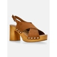thumbnail image 1 of Time and Tru Women's X-Band Heeled Sandals, 1 of 6