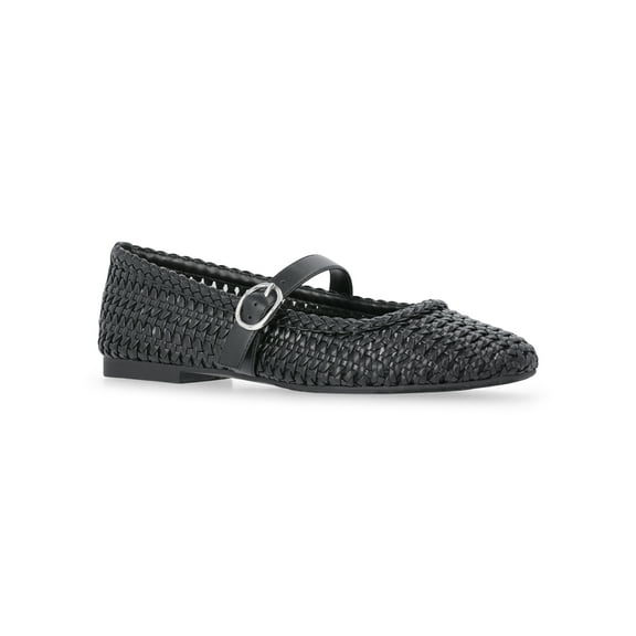 Time and Tru Women's Woven Ballet Flats