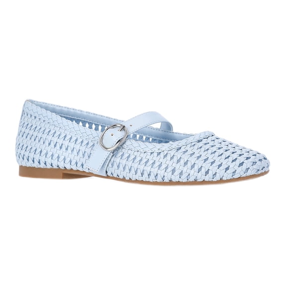 Time and Tru Women's Woven Ballet Flats