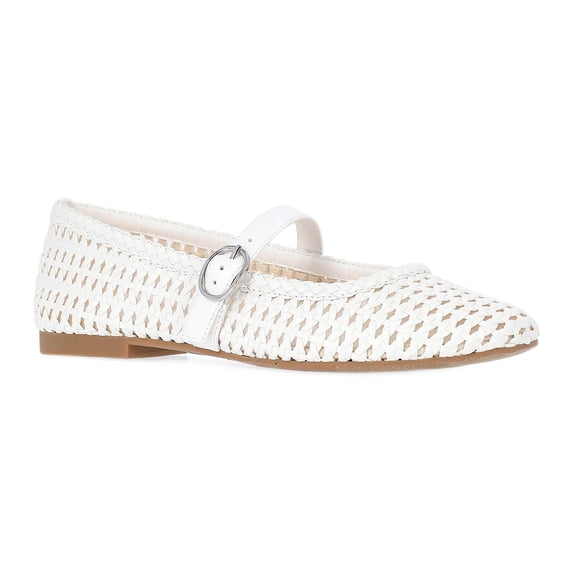 Time and Tru Women's Woven Ballet Flats