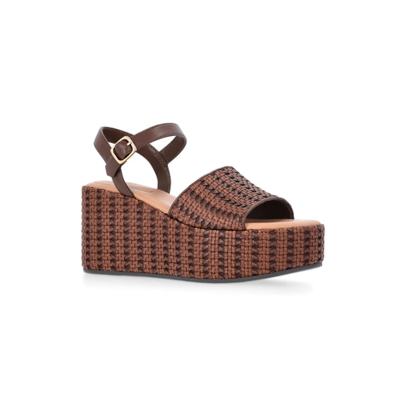 Time and Tru Women's Woven Wedge Heel Sandals