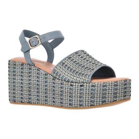 Time and Tru Women's Woven Wedge Heel Sandals