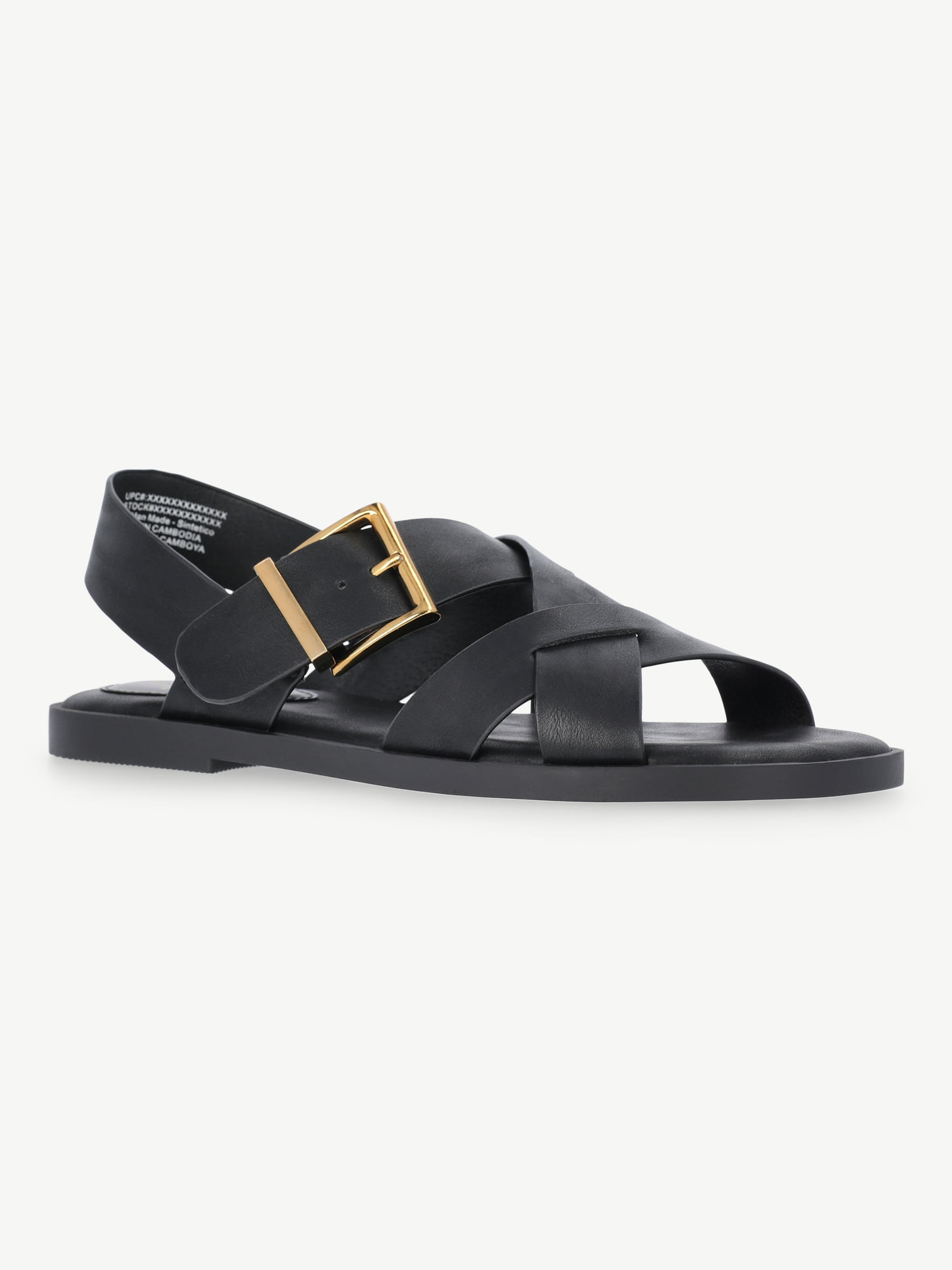 Time and Tru Women's X-Band Buckle Sandals