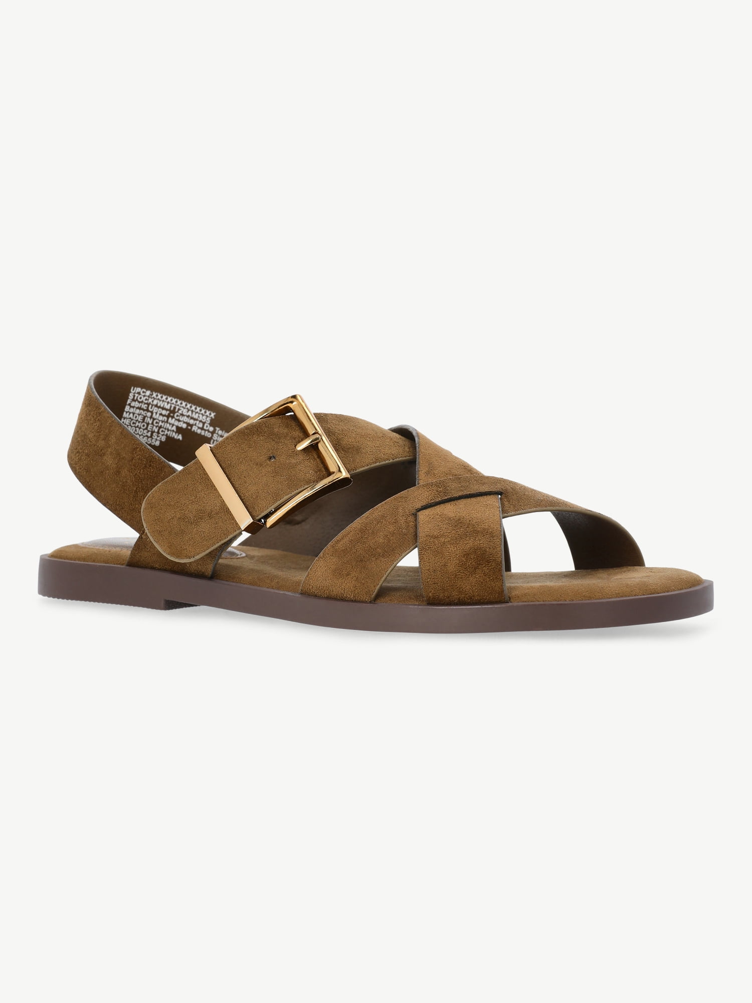 Time and Tru Women's X-Band Buckle Sandals