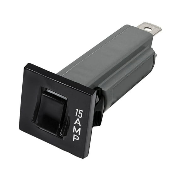 W Type 15 Amp Thermal Circuit Breaker Fuse, W28-XQ1A-15 - Quick Connect, Snap-In (15A, 1 Pack)