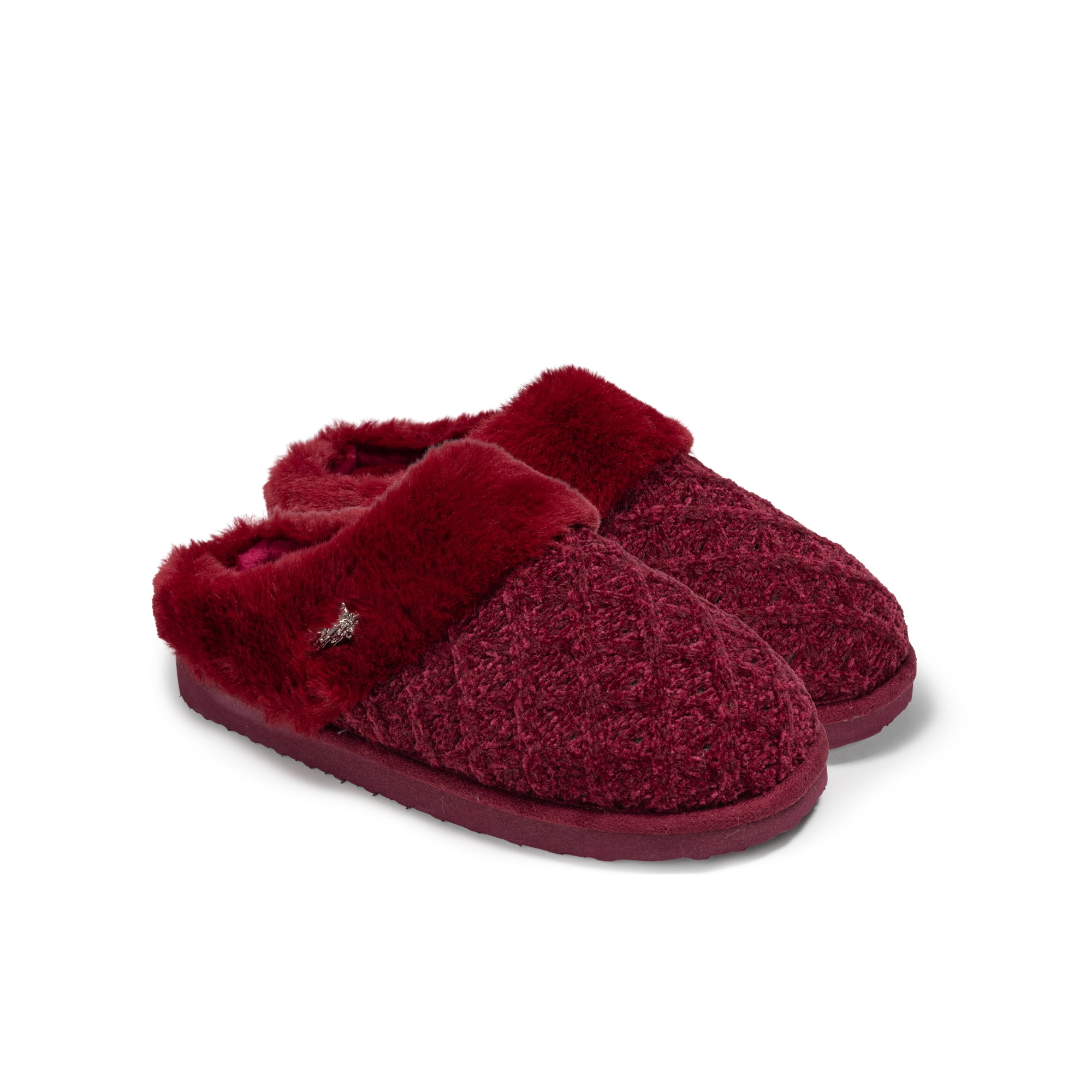U.S. Polo Assn. Womens Cable Knit Slipper