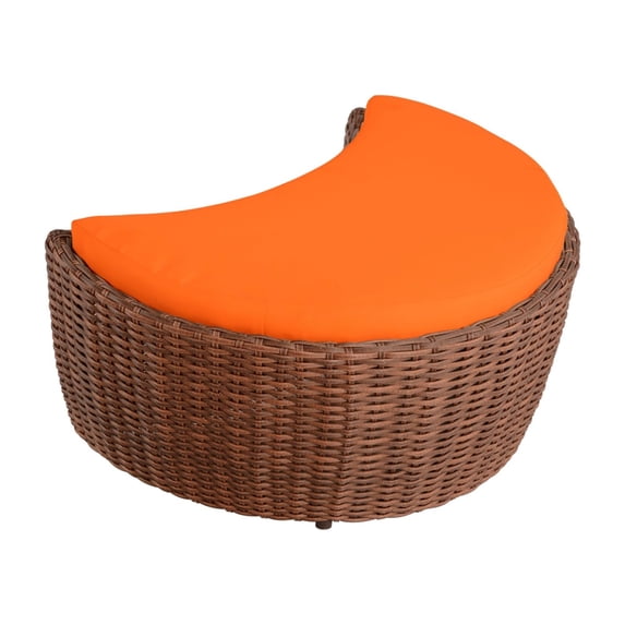 W Unlimited 2115OT-DB-OR Romantic Collection outdoor harvest moon shape Ottoman