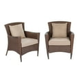 thumbnail image 1 of W Unlimited Galleon Garden Patio Armchair in Dark Brown and Beige (Set of 2), 1 of 4