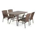 thumbnail image 1 of W Unlimited Leisure 5 Piece Wicker Rattan Garden Patio Dining Set in Dark Brown, 1 of 2