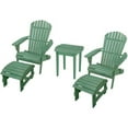 thumbnail image 1 of W Unlimited SW1912GSSET5 Adirondack Chair Conversation Set, Sea Green - 5 Piece, 1 of 3