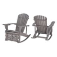 thumbnail image 1 of W Unlimited SW2007DG-R2 Zero Gravity Adirondack Rocking Chair with Built-in Footrest, Dark Gray, Set of 2, 1 of 3