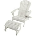 thumbnail image 1 of W Unlimited SW2101WT-CHOT Earth Collection Adirondack Chair with Phone & Cup Holder, White, 1 of 3