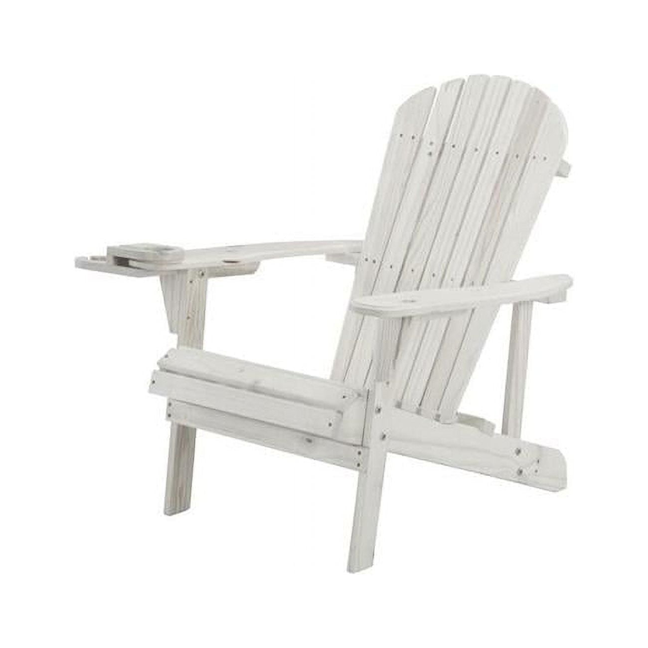 W Unlimited SW2101WT Earth Collection Adirondack Chair with Phone & Cup Holder, White