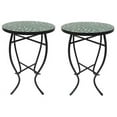 thumbnail image 1 of Mosaic Art Collection Leave Green Accent Table (Set of 2), 1 of 2