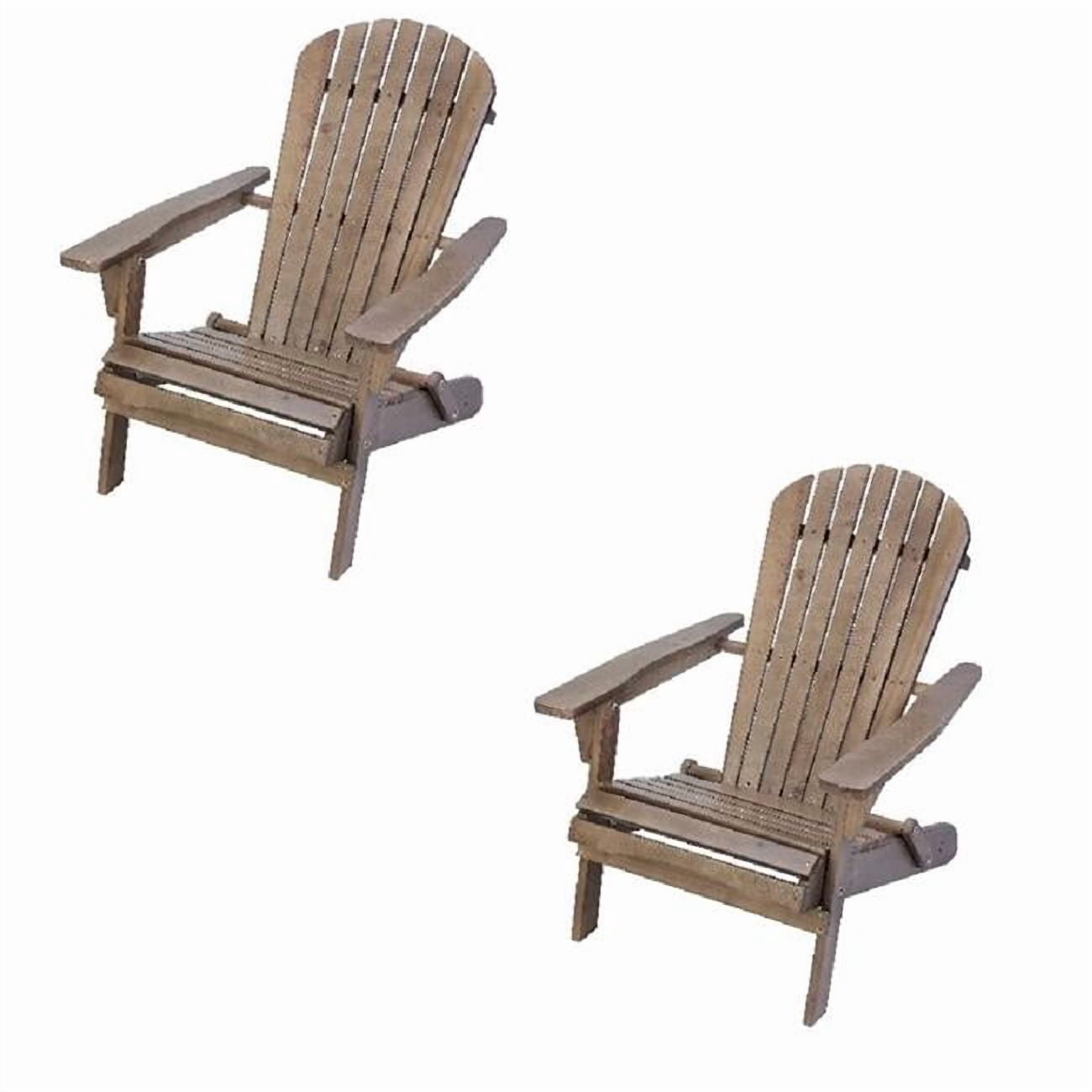 W Unlimited SW2418DB-CH2 Folding Large Size Adirondack Chair Pine Wood, Dark Brown