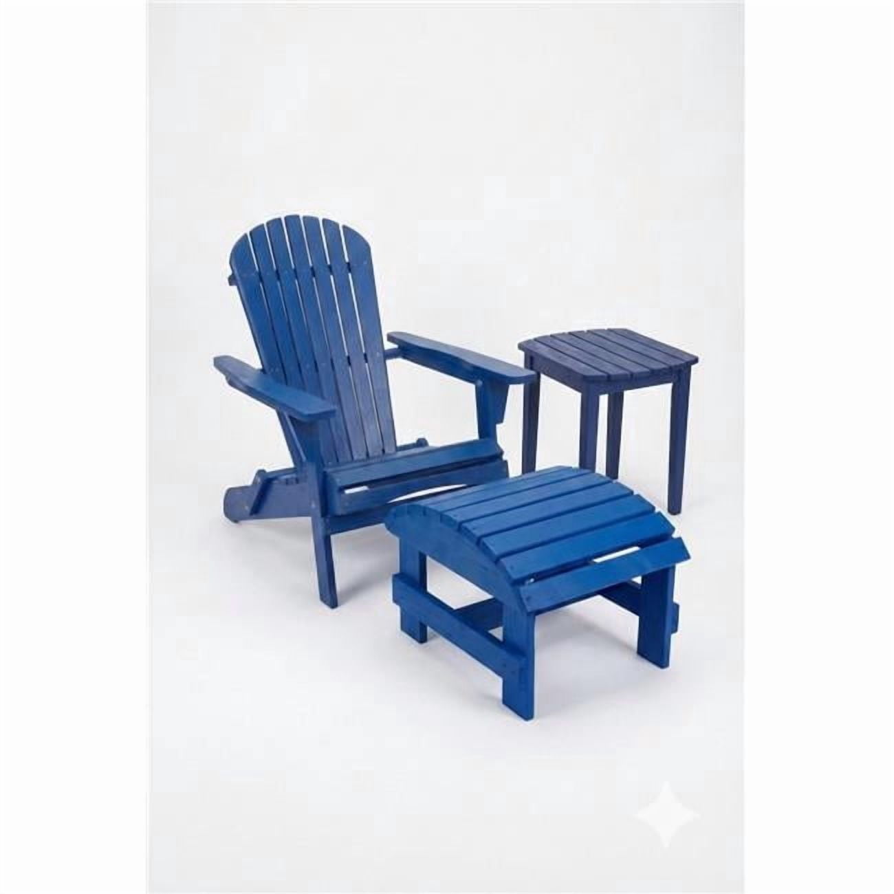 W Unlimited SW2418NV-CHOTET Folding Large Size Adirondack Chair Pine Wood, Navy Blue