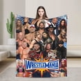 thumbnail image 1 of W-W-E Blanket, Super Soft Throw Blanket For Wrestling Fans, Cozy Flannel Blankets, Warm Blankets For Couch Sofa Bed, 40"X30", 1 of 8