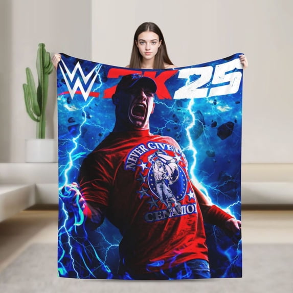 W-W-E Blanket, Super Soft Throw Blanket For Wrestling Fans, Cozy Flannel Blankets, Warm Blankets For Couch Sofa Bed, 80"X60"