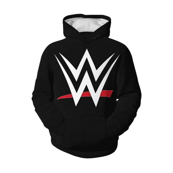 W-W-E Hoodies for Boys Girls, Novelty Hooded Sweatshirt with Pocket, Kids Unisex 3D Print Pullover Hoodies, 7-20 Year