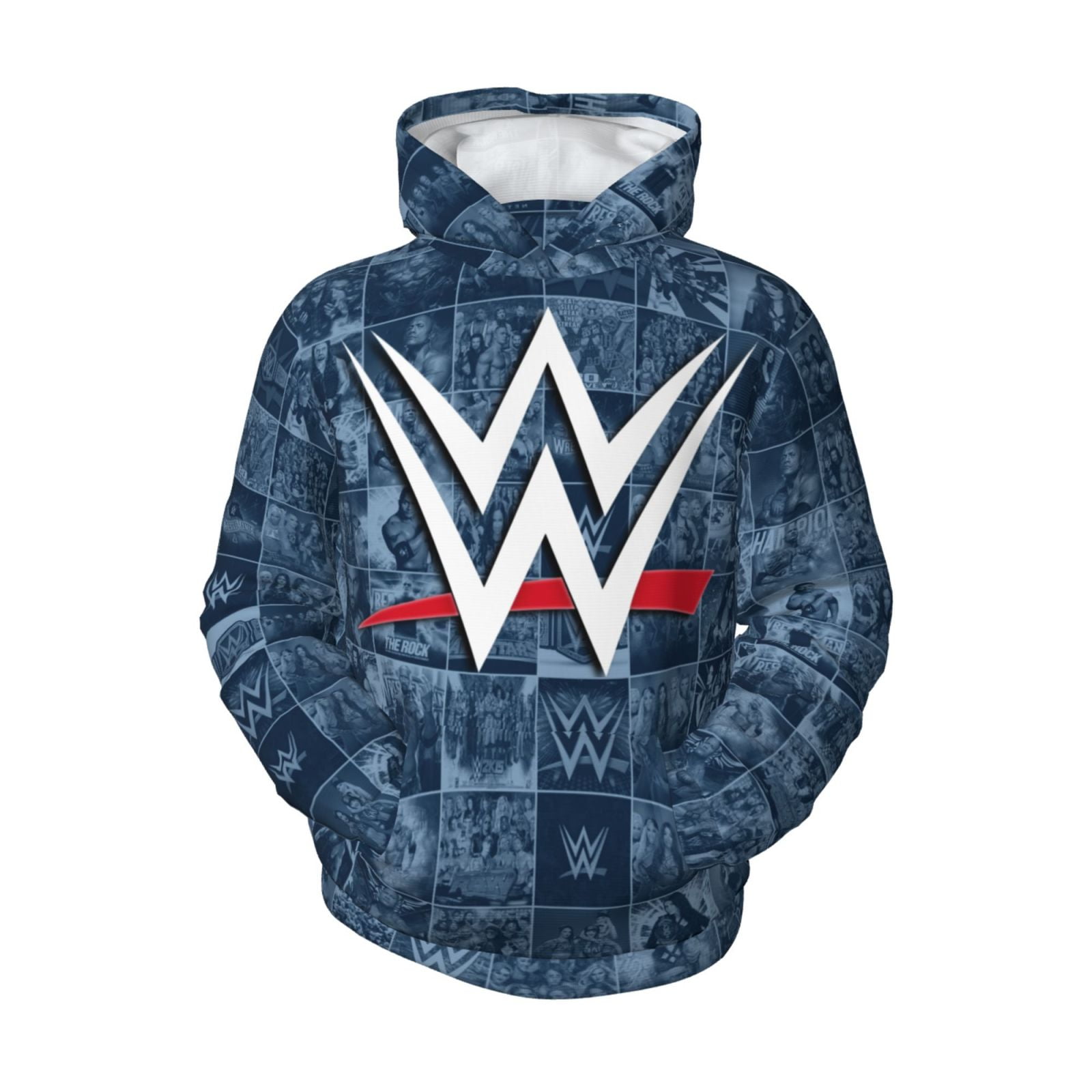 W-W-E Hoodies for Men Women, Novelty Pullover Hoodies with