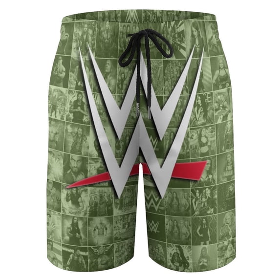 W-W-E Swim Trunk for Boys Girls, Quick Dry Board Shorts with Mesh Linner, Breathable Fit Bathing Suit for Pool Swim Beach, XS-XL